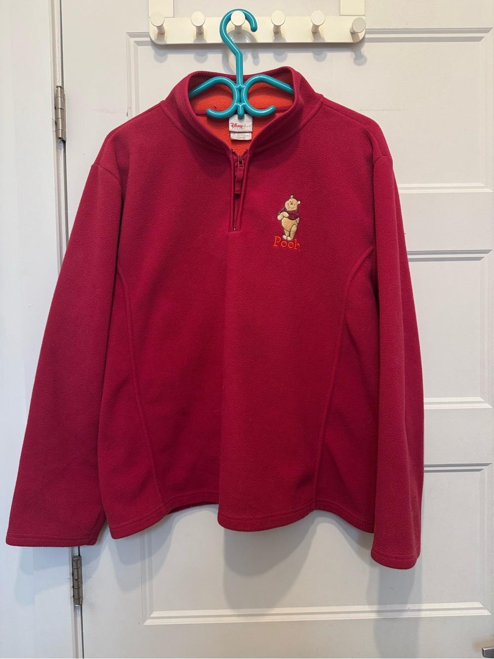 Vintage Disney Store Winnie The Pooh Fleece 1/4 Zip Pullover